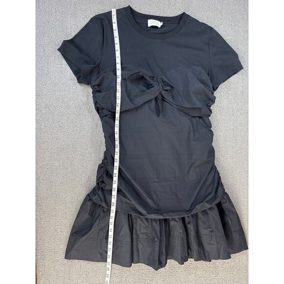 Tanya Taylor Dress Peyton Knot Mini Retro Black Size XL - Picture 12 of 15